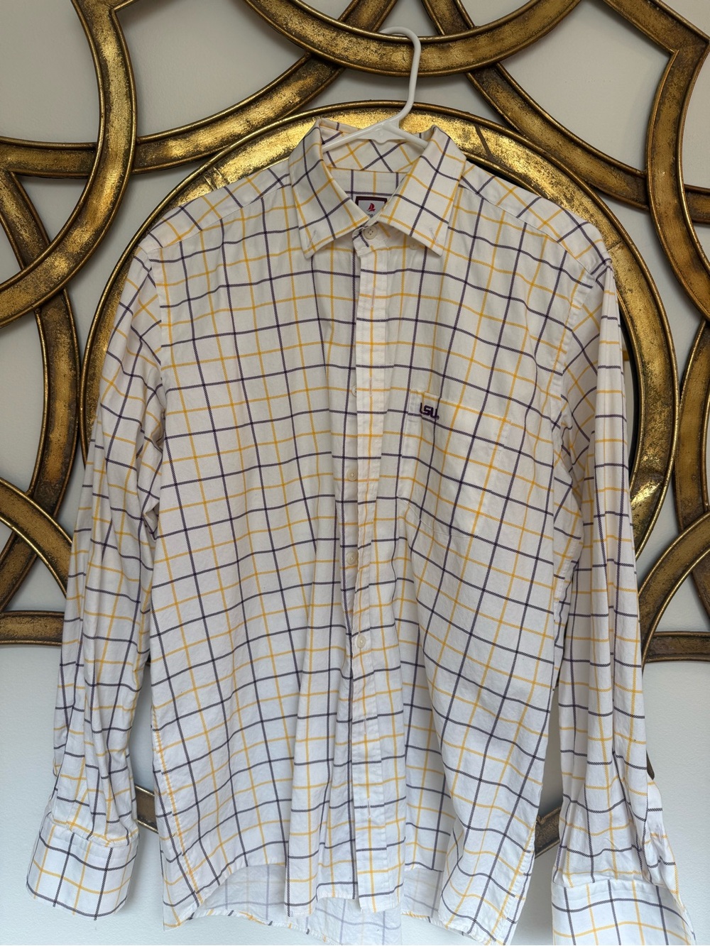 Frederick Martin LSU Plaid Button-Down Shirt